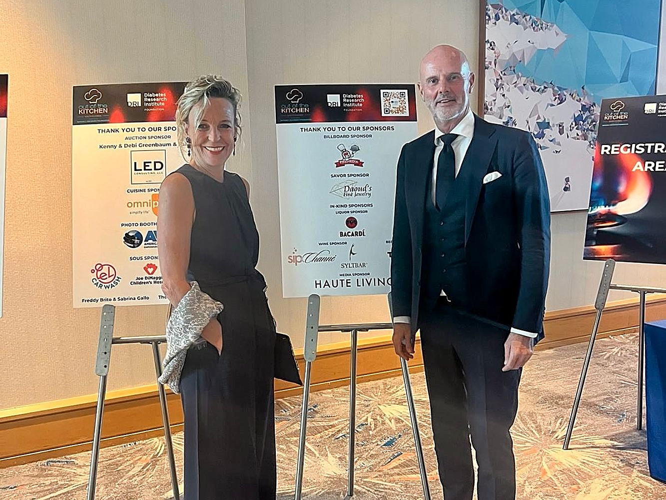 photo of SYLTBAR owners Regina and Claus at a charitable fundraiser for the Diabetes Research Institute