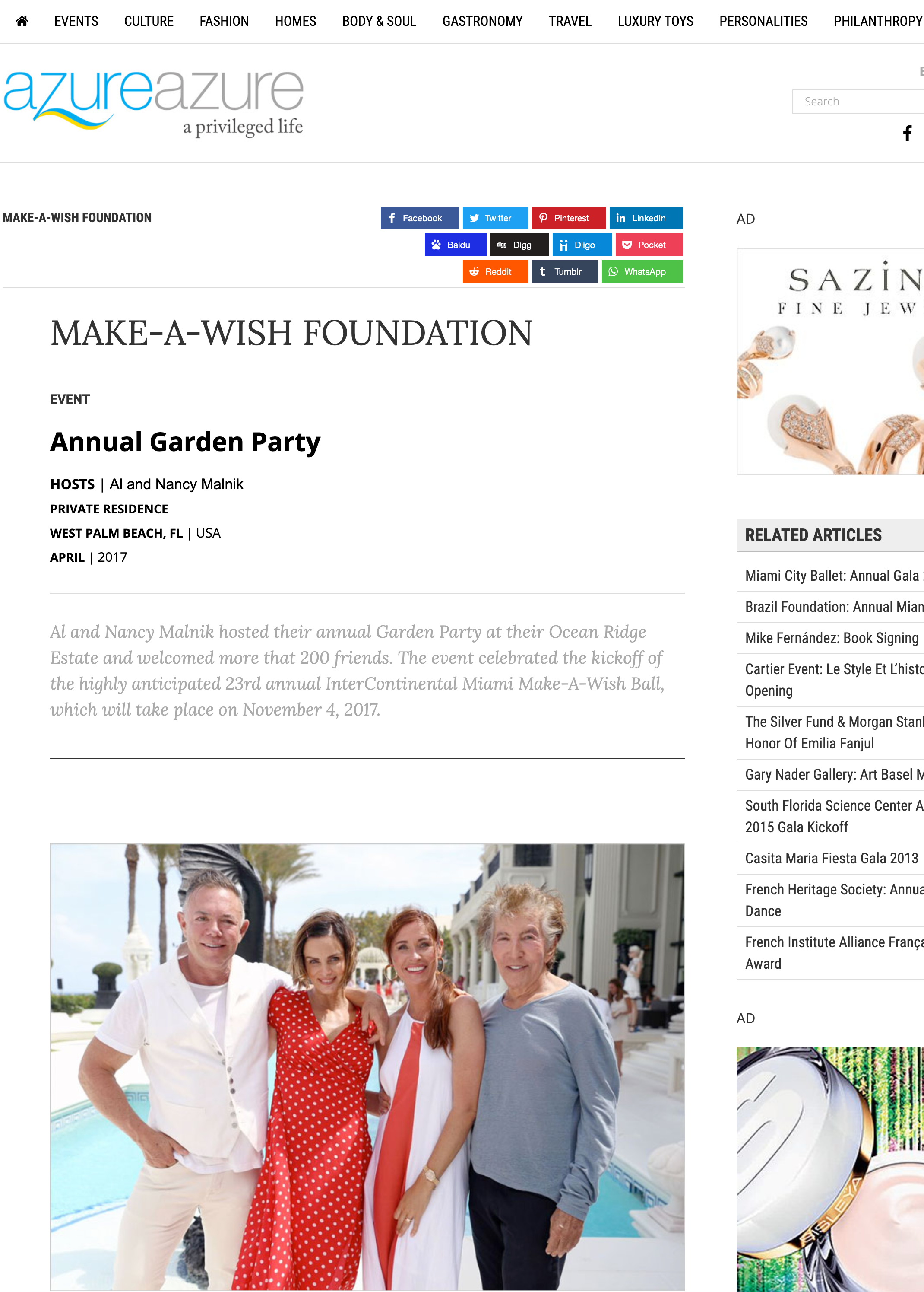 Make-A-Wish Foundation Annual Garden Party (Apr 2017)